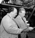 Hitchcock et Walter Wangeronsur le tournage de Foreign Correspondent (1940)